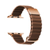 CORREA DE CUERO CON ACERO GOLD ROSE 38/40/41/42/44/45/49MM