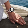 CORREA DE ESLABONES CON CUERO APPLEWATCH 38/40/41/42/44/45/49MM