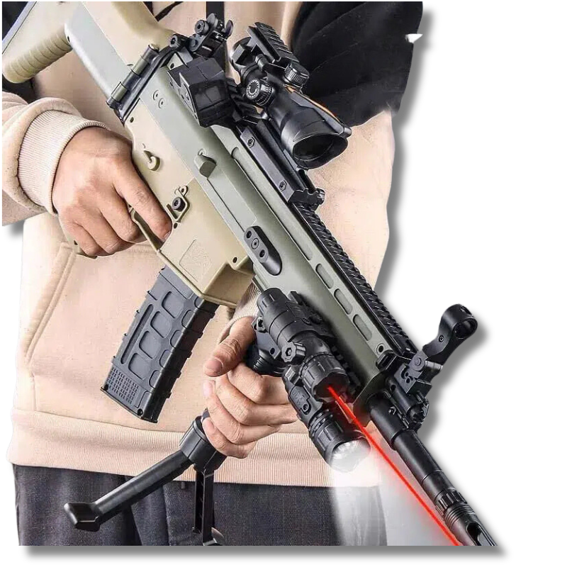 Fusil Scar De Hidrogel Lanza Balines Recargable