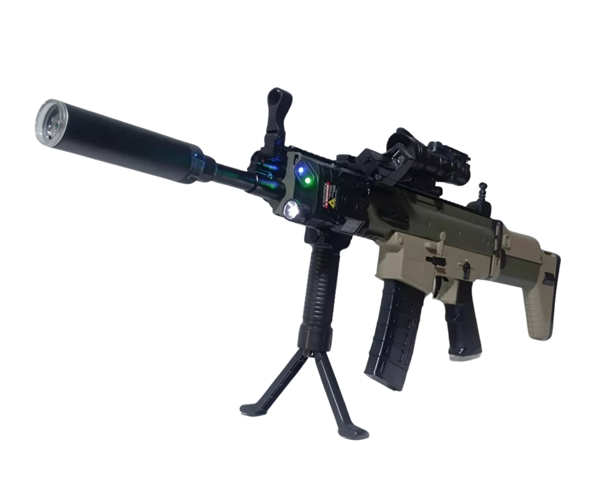 Fusil Scar De Hidrogel Lanza Balines Recargable