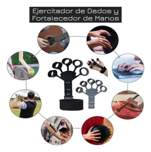 Ejercitador De Dedos Y Fortalecedor De Manos (pack: 2 Unid)