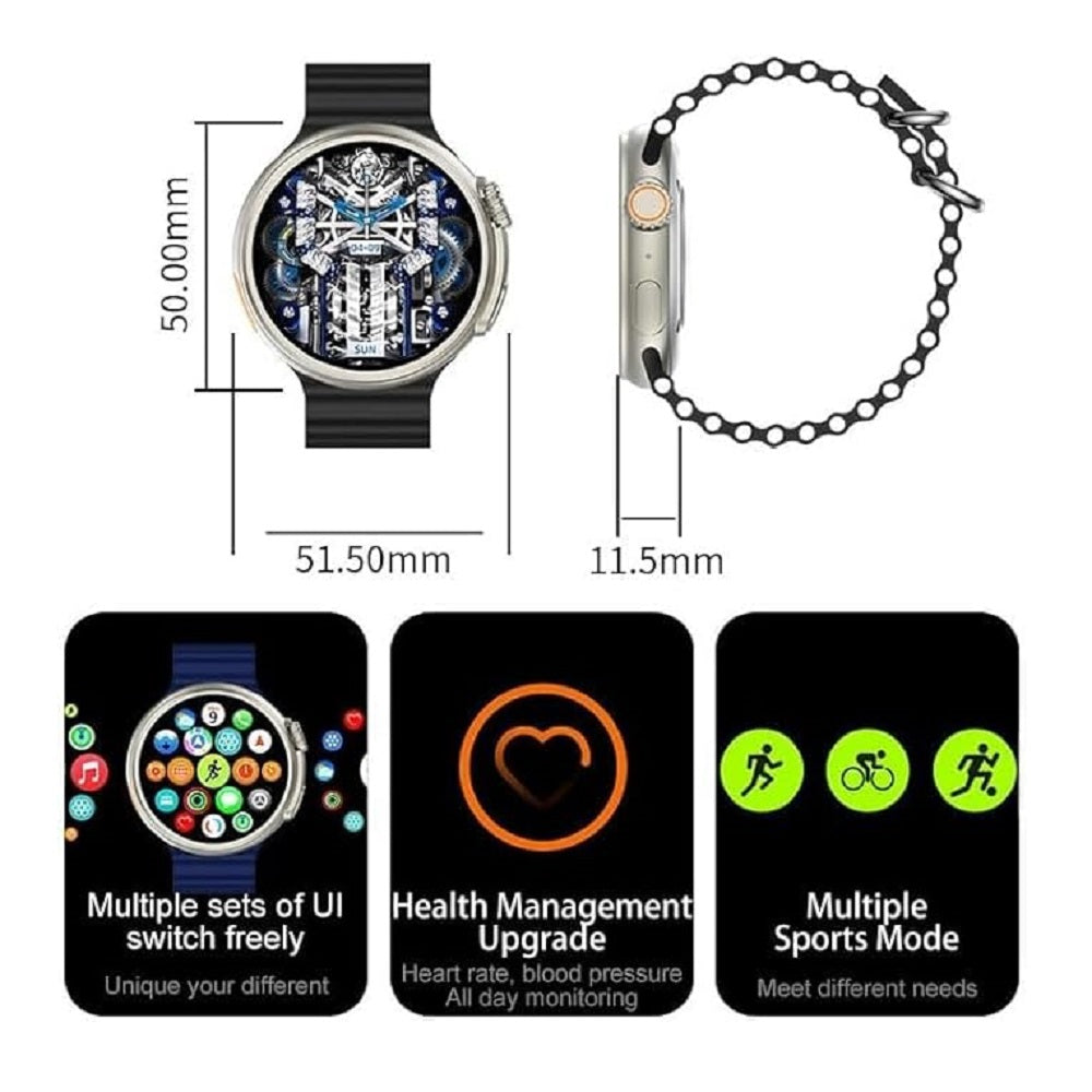 SMARTWATCH Z78 ULTRA, PANTALLA AMOLED, SISTEMA NFC, ASISTENTE DE VOZ