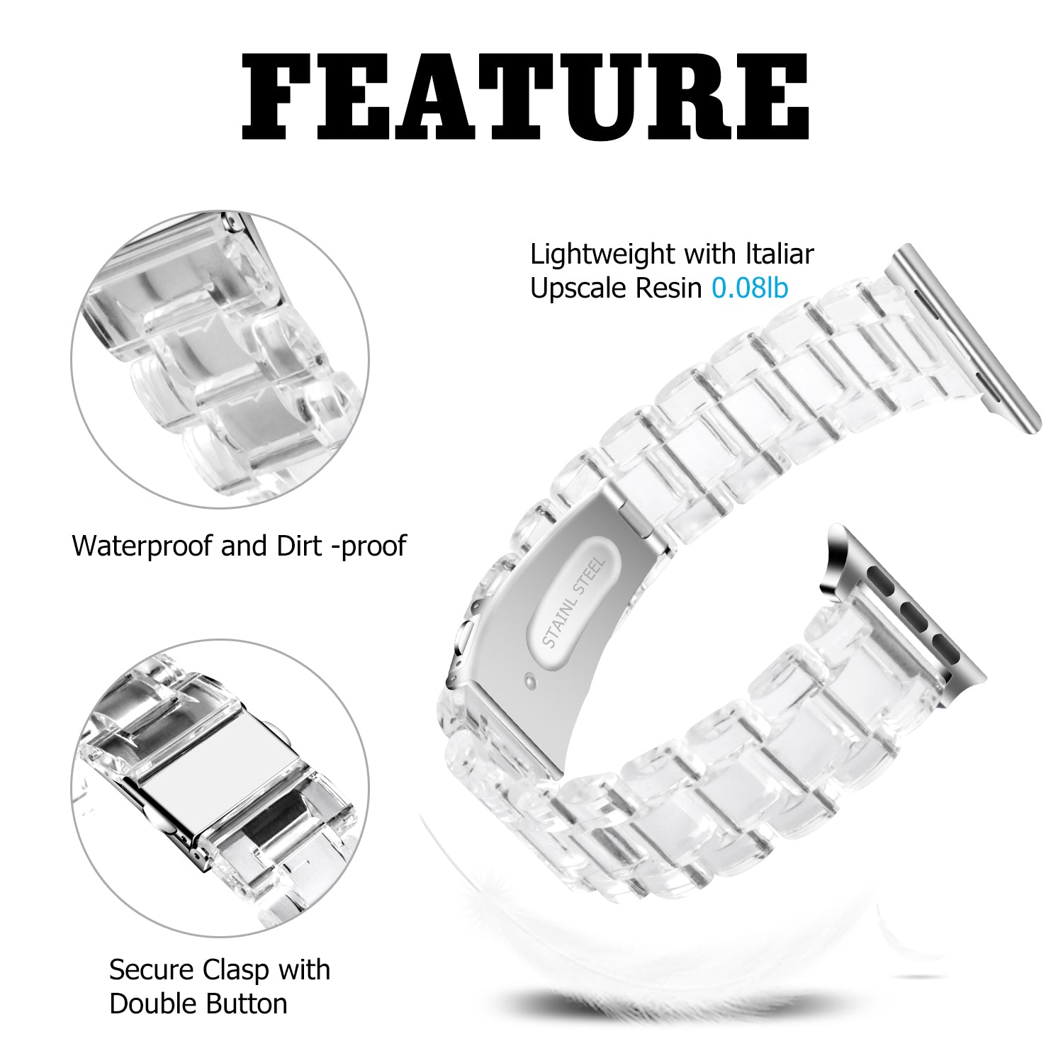 CORREAS ACRILICAS PARA APPLEWATCH 38/40/41/42/44/45/49MM
