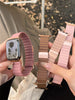 CORREA DE CUERO CON ACERO GOLD ROSE 38/40/41/42/44/45/49MM