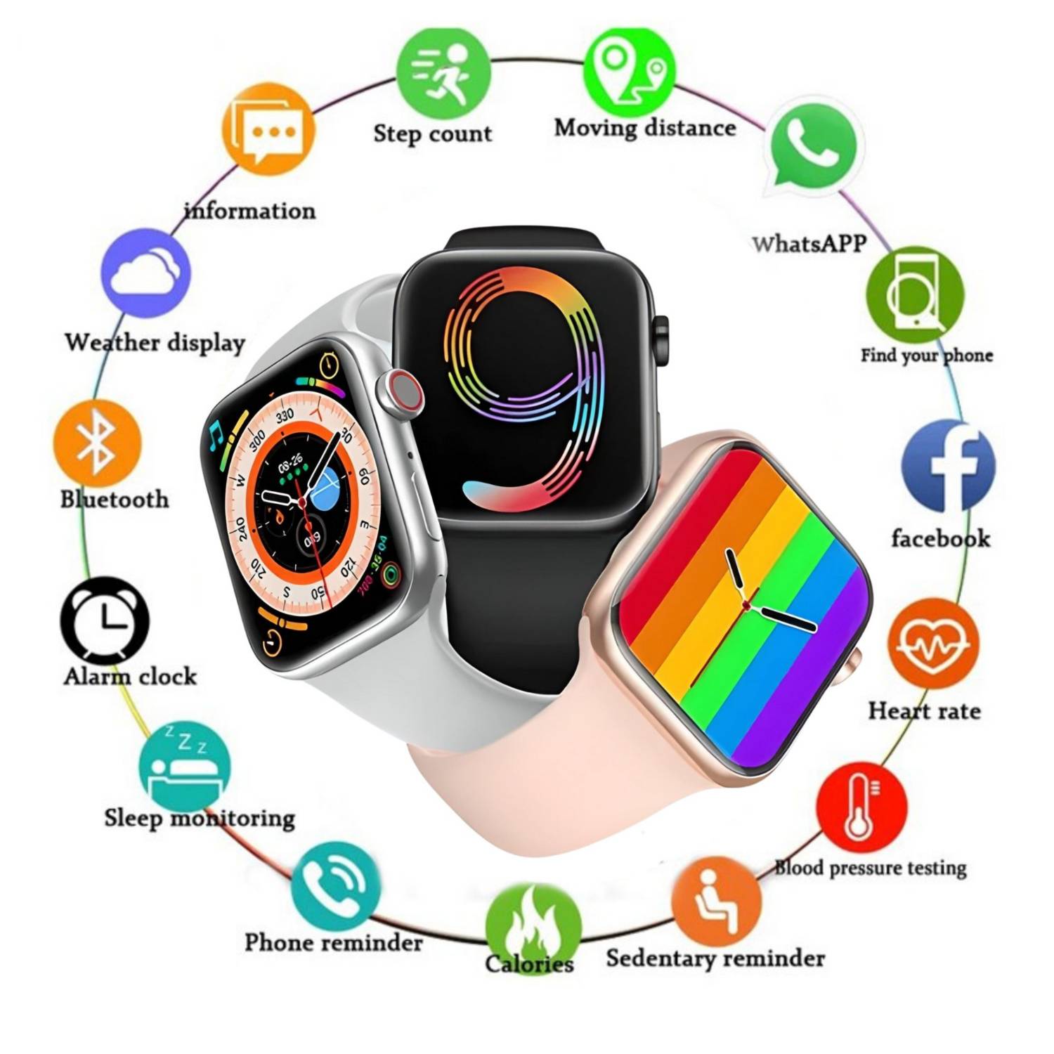 Smartwatch Bluetooth I9 Pro Max Serie 9 Innova Point Perú