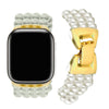 CORREA PERLAS CON ACERO PARA SMARTWATCH DE 38/40/41/42/44/45/49MM