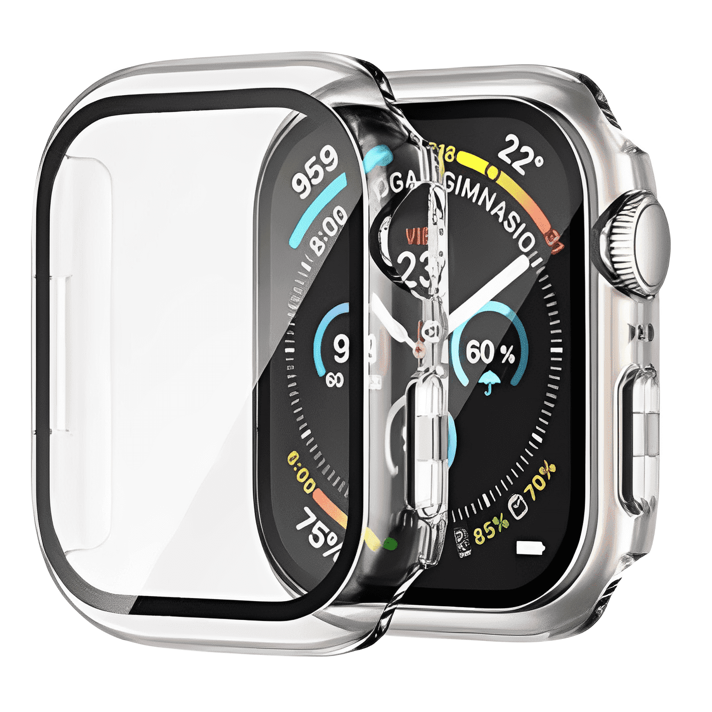 Case transparente de silicona para Applewatch y Smarwatch 38-40-41-42-44-45mm